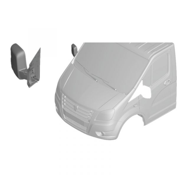 Зеркало ГАЗель NEXT наруж. прав. с мех. прив. и обогр. (ЦТР "Тимер" ГАЗ Оригинал) /А21R23.8201020-20/