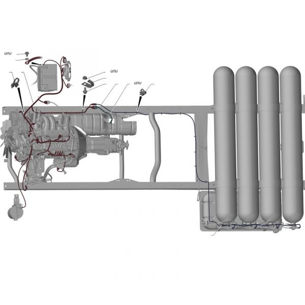 Автопроводка жгут ГАЗель А23R26 дв. 305 Evotech Г/Б CNG (ООО "Арзамасское ПО Автопровод"  ГАЗ) /А22R36.3761581-01/