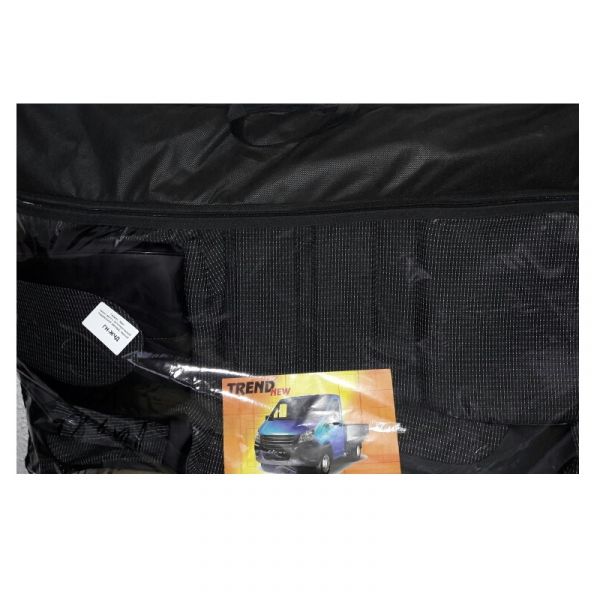 Чехлы ГАЗель NEXT (3-мест.) жаккард боковая поддержка черные (Ростов) /ГНЖЧД/