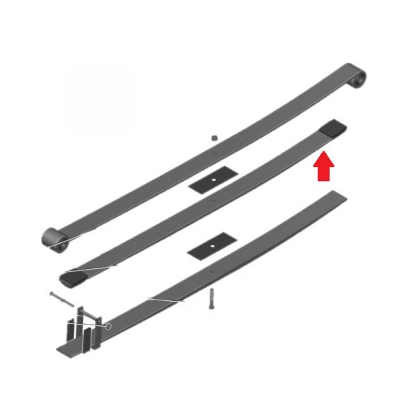 Лист №2 рессоры задней ГАЗель NEXT (ЧМЗ, г._Чусовой  ГАЗ Оригинал) /А31R32-2912056/