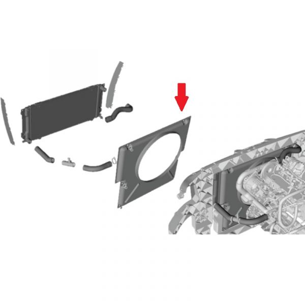 Диффузор радиатора ГАЗель NEXT дв. серии "G" (ОАО "Сосновскагропромтехника" ГАЗ Оригинал) /С42R92-1309011-10/