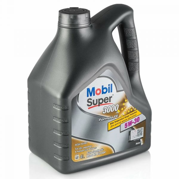 Масло моторное "MOBIL" Super 3000 Formula Fe 5W30 SL/СF A5/B5 (4 л) синт. /152564/