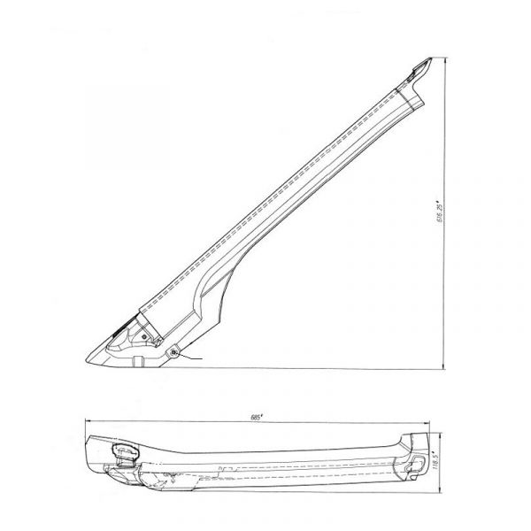 Надставка передней стойки правая ГАЗель NEXT (ООО "Автомобильный завод "ГАЗ") /А21R23-5401614/