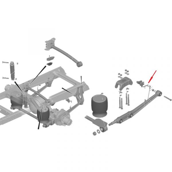 Рычаг кронштейна датчика положения кузова ГАЗон NEXT (10 т.) (ПАО "ГАЗ" Оригинал) /С40R13-2925124/
