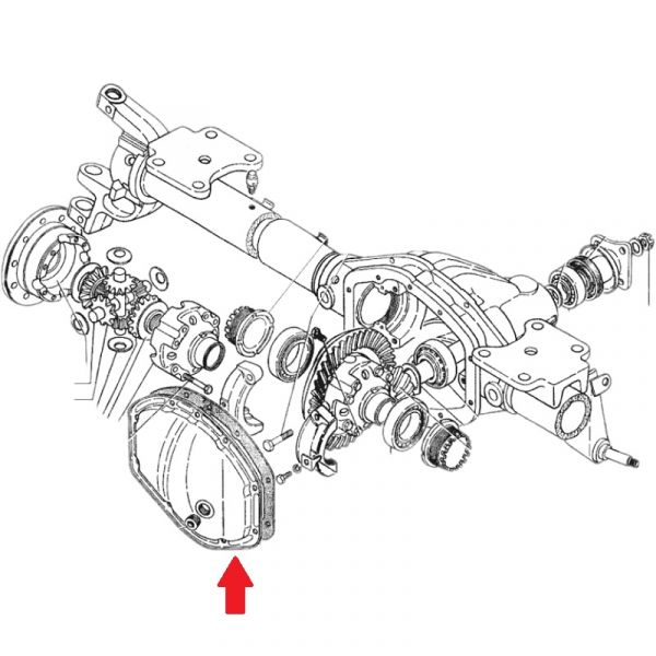 Крышка картера перед. моста ГАЗель 4WD, Соболь 4WD (ПАО "ГАЗ") /33027-2301013/