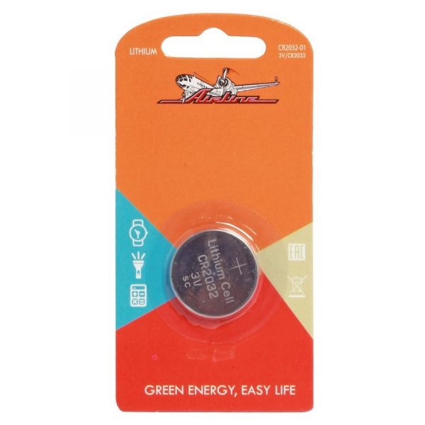 Батарейка CR2032 (AIRLINE) /cr203201/