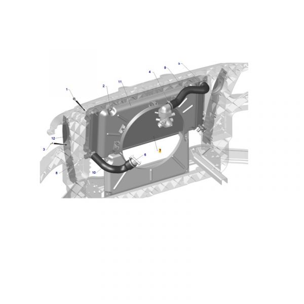 Радиатор охлаждения ГАЗель NEXT дв. Cummins ISF 2.8L (в упак. G-Part) /GP.10570018/