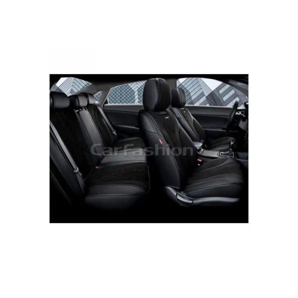Чехлы CarFashion Symbol Plus экокожа/замша черные (CARFASHION) /27250/