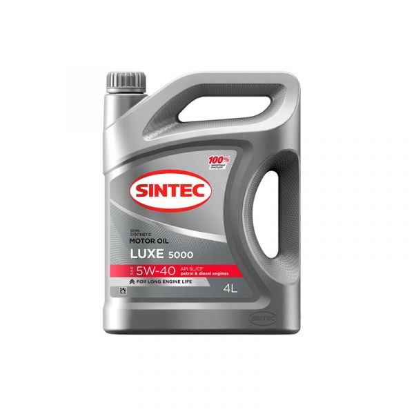 Масло моторное "SINTEC" LUXE 5000 5W40 API SL/CF (4 л) синт. /600237/