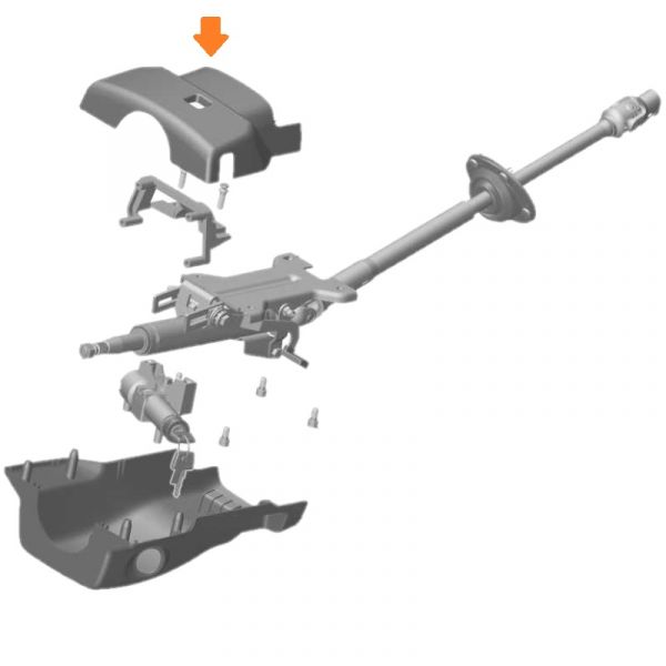Кожух рулевой колонки верхний 3221 (ОАО "Сосновскагропромтехника"  ГАЗ Оригинал) /3221-3401107/