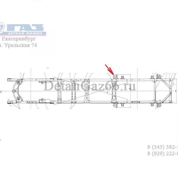 Кронштейн задней рессоры передний правый ГАЗ-3307, 3308, 3309, ГАЗон NEXT (ПАО "ГАЗ") /53-2912444/