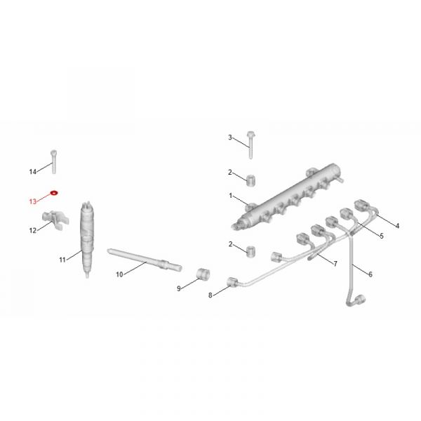 Шайба болта крепления форсунки топливной дв. ЯМЗ-534 (ПАО "Автодизель"(ЯМЗ)) /312356-П29/