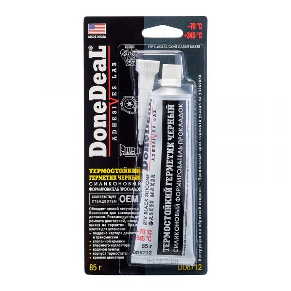 Герметик прокладка "DoneDeal" (85 г) черный /dd6712/