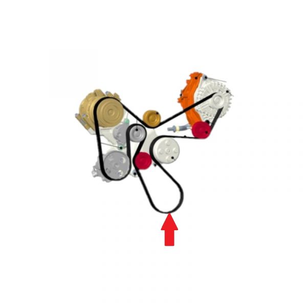 Ремень 2295 (7PK) дв. серии "G" без A/C (Foton ГАЗ Оригинал) /.РМ40008228/