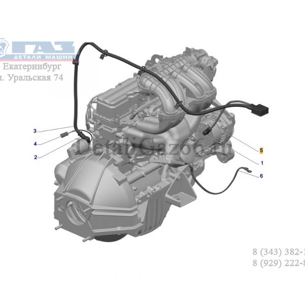 Провод к генератору ГАЗель NEXT дв. А274 Evotech (ООО "Арзамасское ПО Автопровод"  ГАЗ Оригинал) /А21R23.3724377-40/