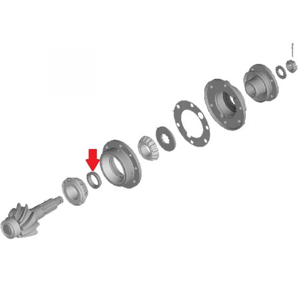 Кольцо регулировочное редуктора з/моста ГАЗон NEXT (толщ. 12,66) (ПАО "ГАЗ") /53А-2402184/