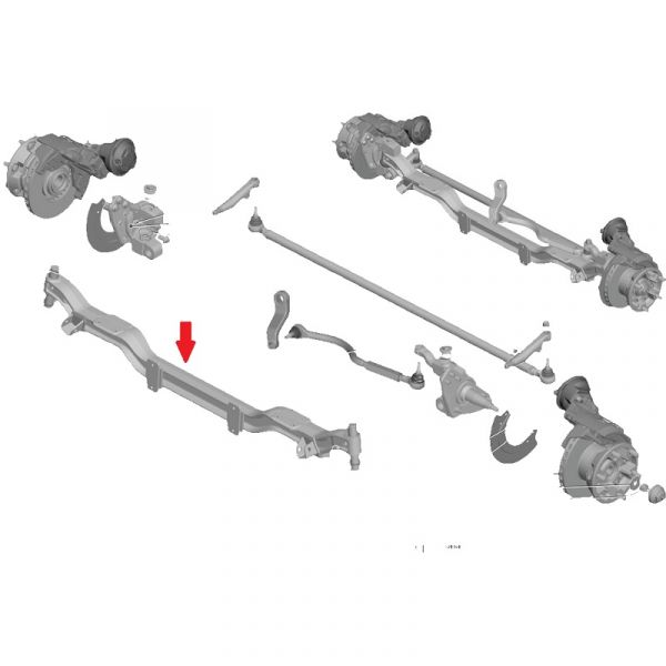 Балка передней подвески ГАЗон NEXT (10 т.) с пластинами (ПАО "ГАЗ") /C41RB3-3001009/