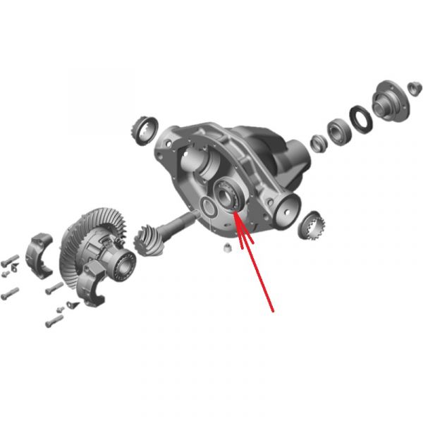 Подшипник 31309 редуктора моста заднего ГАЗель NEXT (4,6 т.) (C&U ГАЗ Оригинал) /.ТD31309СNР6/