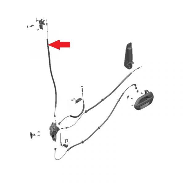 Тяга дополнительного замка ГАЗель NEXT ЦМФ (Kiekert Automotive (Changshu) CO., LTD  ГАЗ) /А31R23.6425464/
