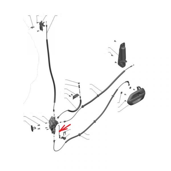 Тяга выключателя с наконечником средней сдвижной двери ГАЗель NEXT ЦМФ (ООО "Автомобильный завод "ГАЗ") /А31R23-6425330/
