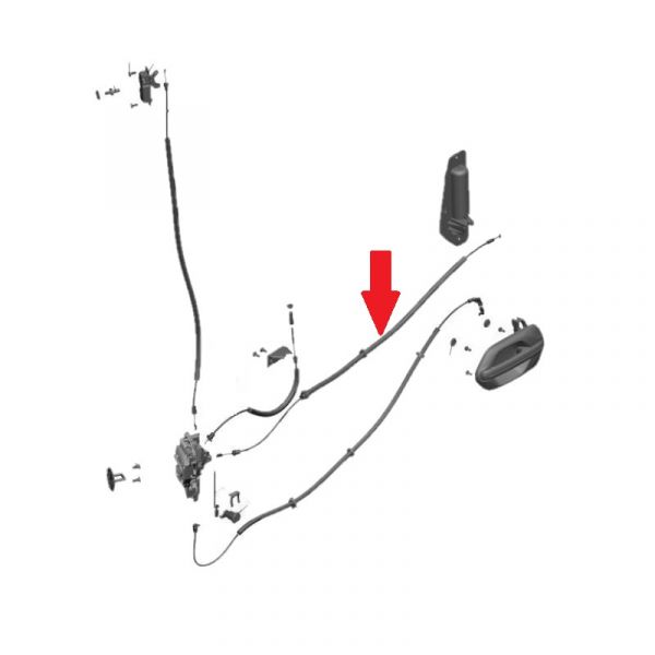 Тяга внутреннего привода средней сдвижной двери ГАЗель NEXT (Kiekert Automotive (Changshu) CO., LTD  ГАЗ) /А31R23.6425102/