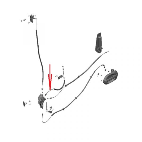 Тяга кнопки блокировки средней сдвижной двери ГАЗель NEXT ЦМФ (Kiekert Automotive (Changshu) CO., LTD  ГАЗ) /А31R23.6425070/