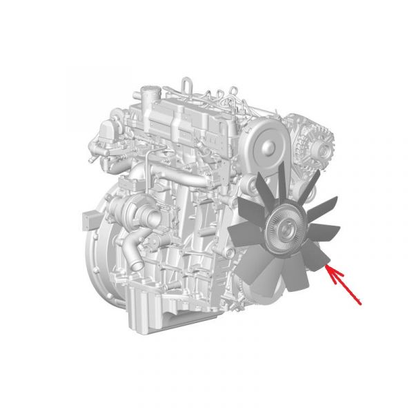 Вентилятор охлаждения дв. серии "G" (с вязкостной муфтой) (ООО Премьер-Авто ГАЗ Оригинал) /С42R92.1308010/