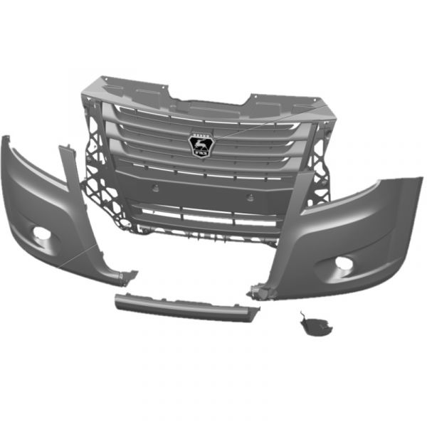 Бампер ГАЗель NEXT передний под п/ф (АО "МАГНА АВТОМОТИВ РУС" ГАЗ Оригинал) /А21R23-2803012-10/