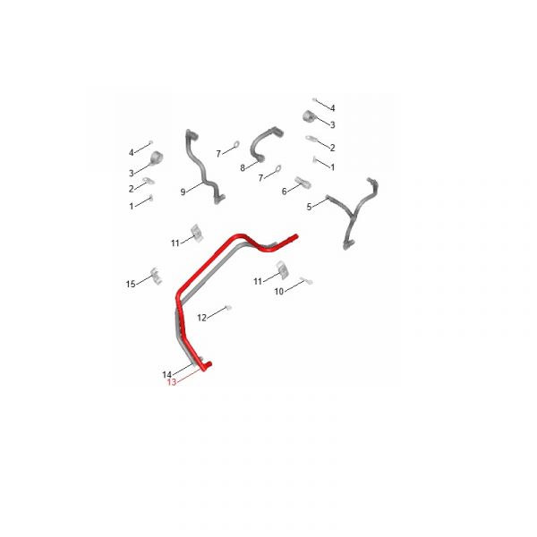 Трубка топливная подводящая от фильтра к ТНВД ЯМЗ-53445 (тнвд ЯЗДА) (ПАО "Автодизель"(ЯМЗ)) /53443.1104426/