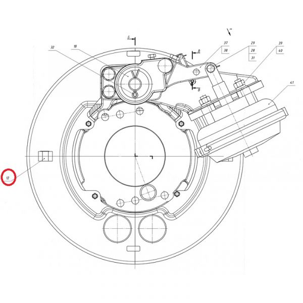 Заглушка тормозного щита ГАЗон NEXT (барабанные тормоза) (КаАЗ) /ЭВ-3501047/