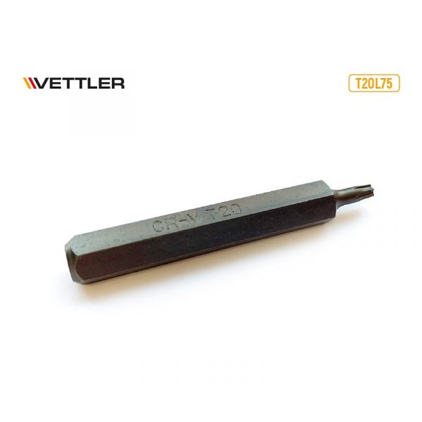 Бита Torx Т20 длина 75 мм.(VETTLER) /T20L75/