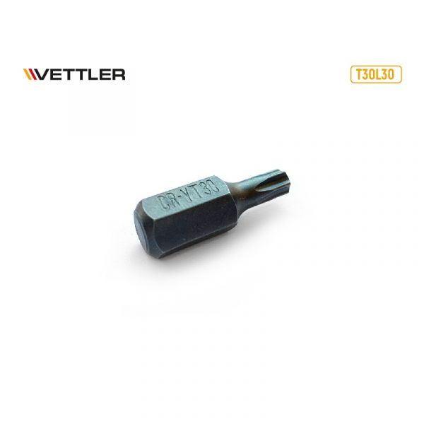 Бита Torx Т30 длина 30 мм.(VETTLER) /T30L30/