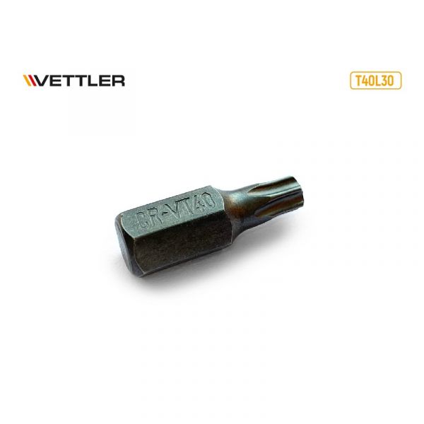 Бита Torx Т40 длина 30 мм.(VETTLER) /T40L30/