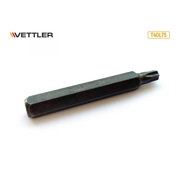 Бита Torx Т40 длина 75 мм.(VETTLER) /T40L75/