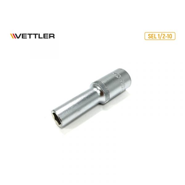 Головка 1/2" 10 мм 6 гр.удлиненная (VETTLER) /SEL 1/2-10/