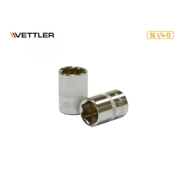 Головка 1/4" 13 мм 6 гр. (VETTLER) /SE 1/4-13/
