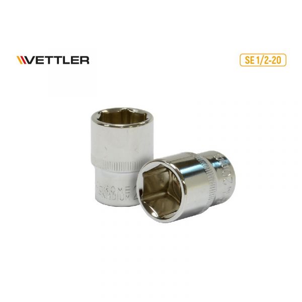 Головка 1/2" 20 мм 6 гр. (VETTLER) /SE 1/2-20/