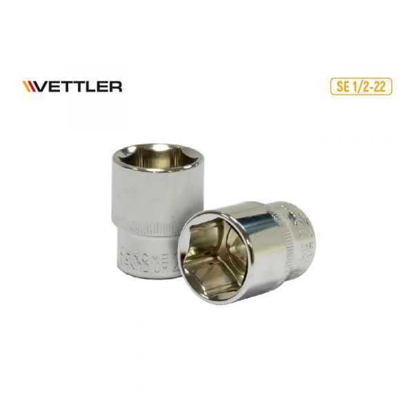 Головка 1/2" 22 мм 6 гр. (VETTLER) /SE 1/2-22/