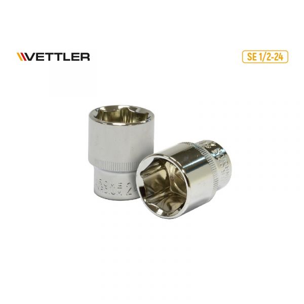 Головка 1/2" 24 мм 6 гр. (VETTLER) /SE 1/2-24/