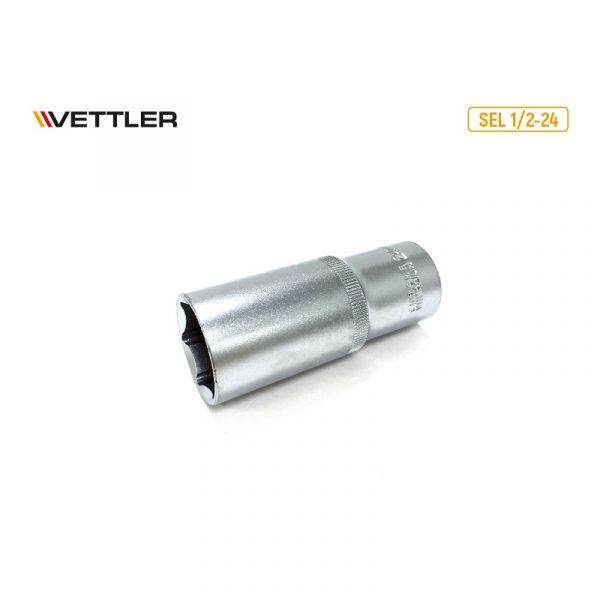 Головка 1/2" 24 мм 6 гр.удлиненная (VETTLER) /SEL 1/2-24/
