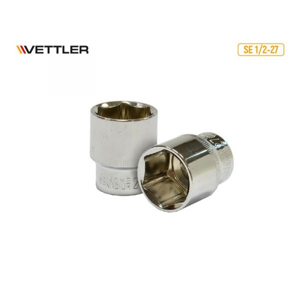 Головка 1/2" 27 мм 6 гр. (VETTLER) /SE 1/2-27/