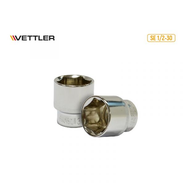 Головка 1/2" 30 мм 6 гр. (VETTLER) /SE 1/2-30/
