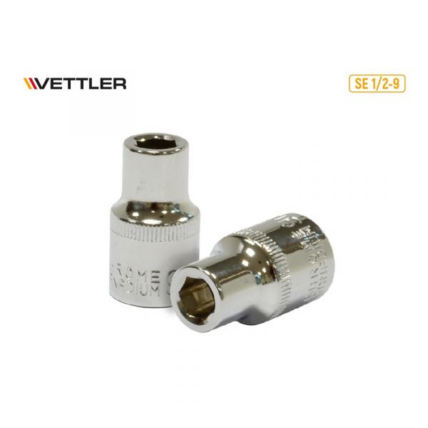 Головка 1/2" 9 мм 6 гр. (VETTLER) /SE 1/2-09/