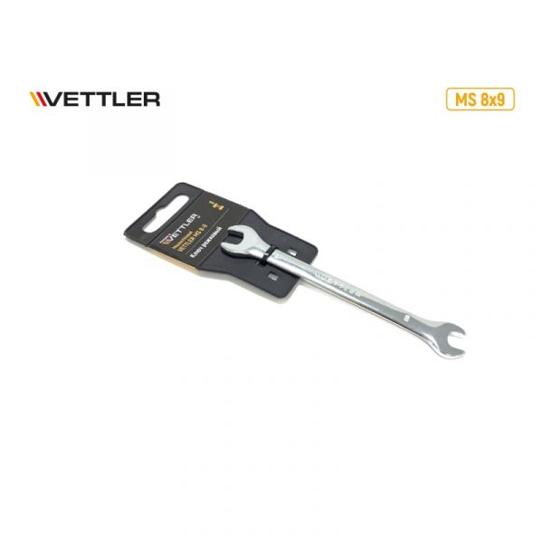 Ключ гаечный двухсторонний 8*9 (VETTLER) /MS 8x9/