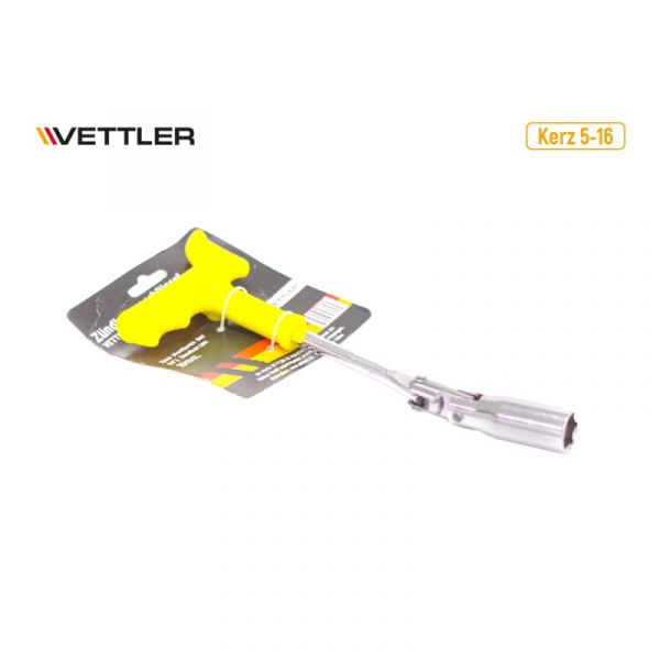 Ключ свечной с шарниром 16 мм усил. (VETTLER) /Kerz 5-16/
