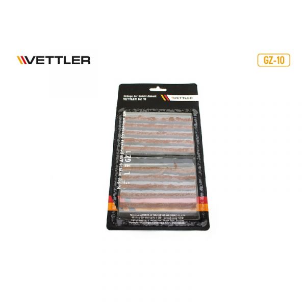 Набор для ремонта бескамерных шин (жгуты 10ш., блистер)  (VETTLER) /GZ10/