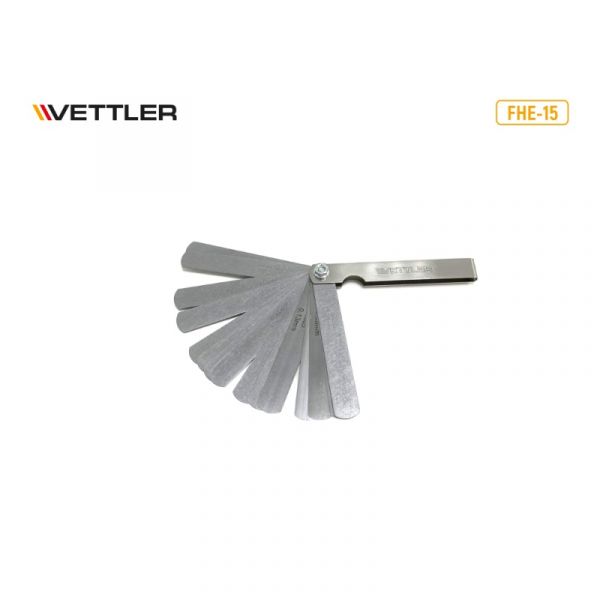 Набор щупов 15 лист. (0.05-0.63мм) (VETTLER) /FHE-15/