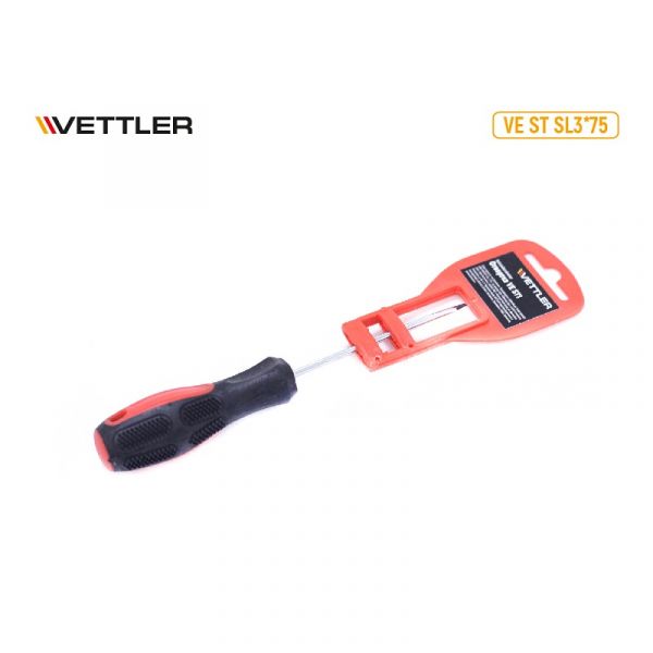 Отвертка шлиц прямой 75*3  (VETTLER) /VEST1SL3*75/