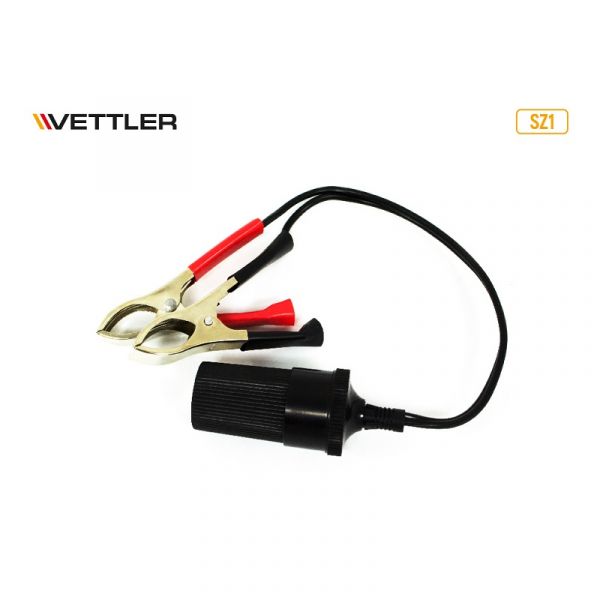 Прикуриватель-разветвитель (с крокодилами)  (VETTLER) /SZ1/