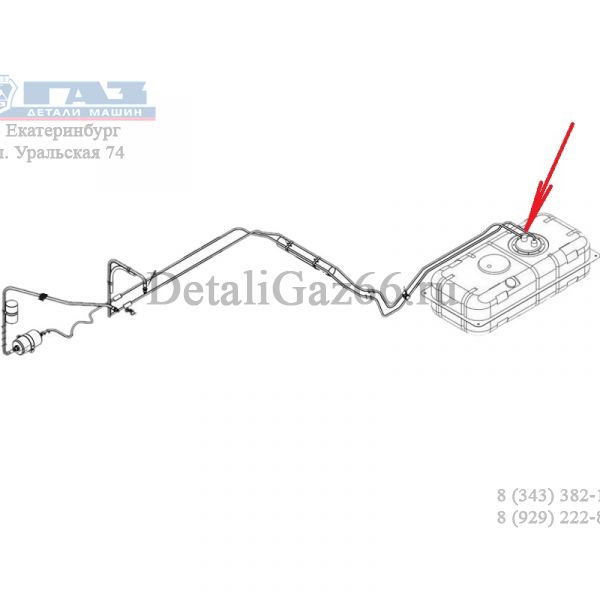 Трубка топливная подачи (резьба) ГАЗель от бака к фильтру (НПО "Автопромагрегат"_г. Нижний_Новгород  ГАЗ) /32213-1104080/